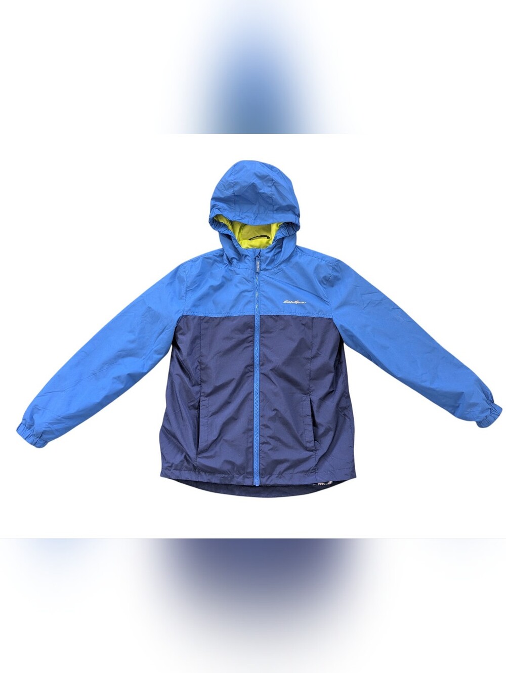 Eddie Bauer Boys Lone Peak 3-in-1 Jacket Size L 14/16 Blue Camo WeatherEdge